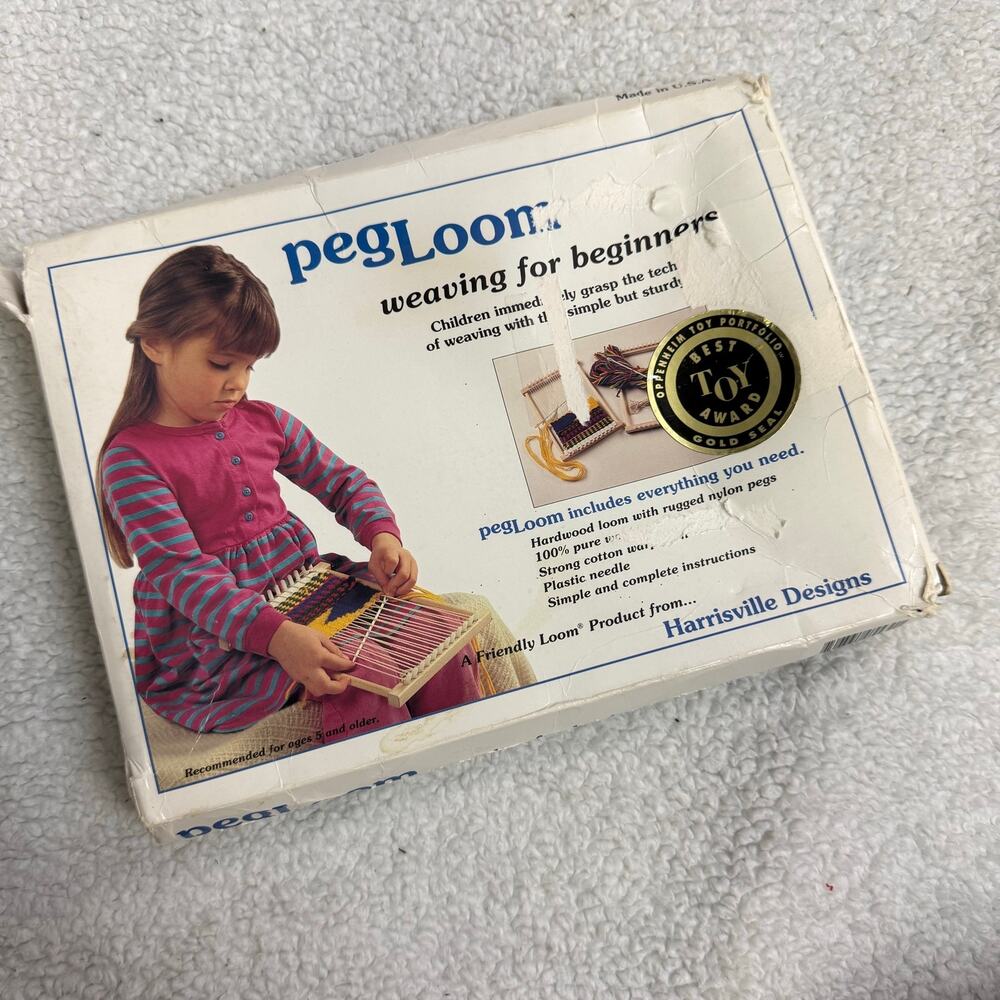 Friendly Peg Loom PegLoom Beginners Harrisville Designs Best Toy Award Hardwood